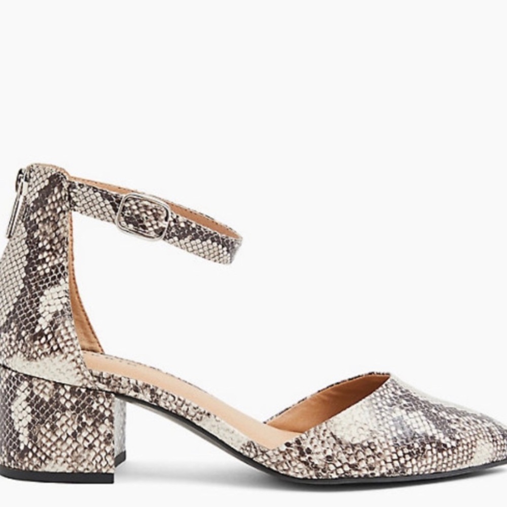 Torrid Snake Print Ankle Strap Heels 8W